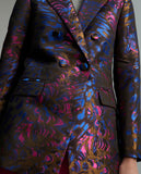 Printed jacquard blazer