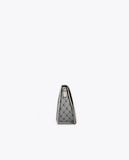 Grey jacquard crossbody bag