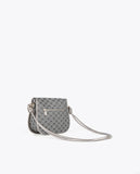 Grey jacquard crossbody bag