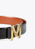 Reversible leather belt