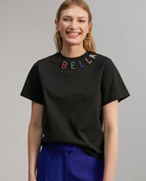 T-shirt with rhinestone detail