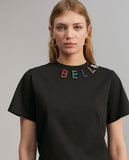 T-shirt with rhinestone detail