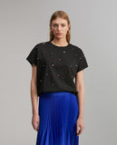 T-shirt with rhinestone detail