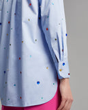 Shirt with rhinestone detail