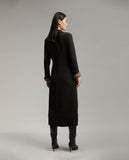 فستان متوسط الطول معقود