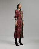 Contrast animal print dress