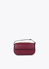 Faux Leather Flap Crossbody with M Logo on Handle