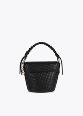Woven Effect Faux Leather Crossbody Bag