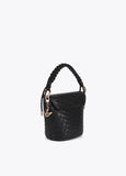 Woven Effect Faux Leather Crossbody Bag
