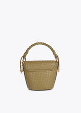 Woven Effect Faux Leather Crossbody Bag