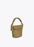 Woven Effect Faux Leather Crossbody Bag