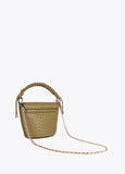 Woven Effect Faux Leather Crossbody Bag