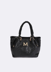 Braided Faux Leather Shopper