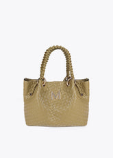 Braided Faux Leather Shopper