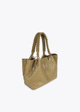 Braided Faux Leather Shopper