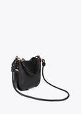 Braided Handle Faux Leather Bag