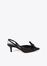 Slingback Heel with Satin Bow Detail