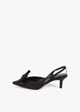 Slingback Heel with Satin Bow Detail