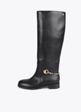 High Boot with Rear Chain Detail