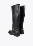 High Boot with Rear Chain Detail