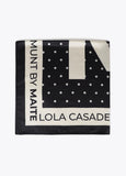 Polka Dot M Initial Scarf