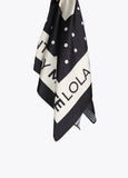 Polka Dot M Initial Scarf