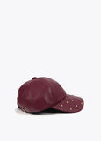 Leather Effect Cap with Stud Details