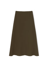 Midi Crepe A-line Skirt