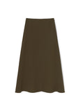 Midi Crepe A-line Skirt