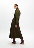Midi Crepe A-line Skirt