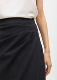 Ruched Asymmetric Skirt