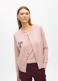 Two-Piece Cardigan with Bow Jewel