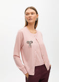 Two-Piece Cardigan with Bow Jewel