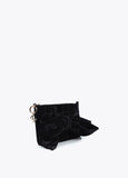 Velvet Handbag with Front Bow