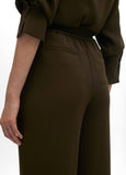 Straight Pants with Elastic and Central Crease