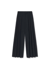 Wideleg pleated trousers