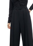 Wideleg pleated trousers