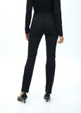 Stretch fabric trousers with zipped pocket