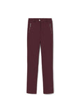 Stretch fabric trousers with zipped pocket