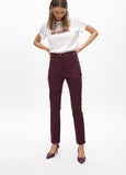 Stretch fabric trousers with zipped pocket