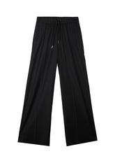 Straight fit trousers with an elasticated waistband and adjustable drawstring