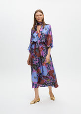 Long Floral Print Dress