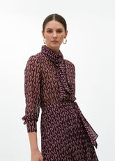 Pleated Long Logo Dress