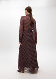 Pleated Long Logo Dress