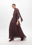 Pleated Long Logo Dress