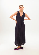 Pleated Strap Dress