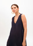 Pleated Strap Dress