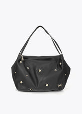 mf2604016-Multi-studded leather effect shopper-Black