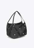 mf2604016-Multi-studded leather effect shopper-Black