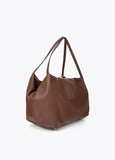 mf2604016-Multi-studded leather effect shopper-Brown
